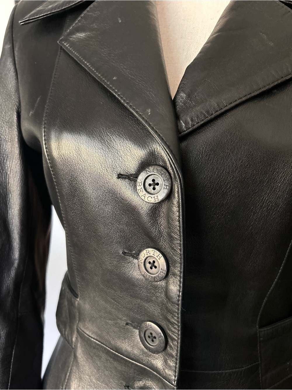VTG Michael Hoban North Beach Leather Women’s Leather Jacket in Black Sz 6 - Picture 3 of 9